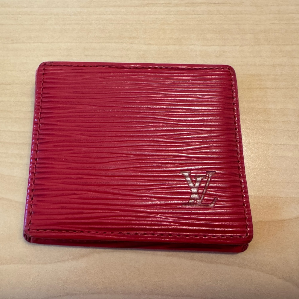 Louis Vuitton LV Red Epi Porte-Monnaie Boite Accordion Coin Box Vintage Luxury - Picture 3 of 10